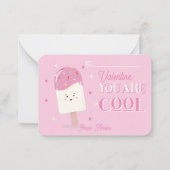 教室バレンタインデークールスポッシクル ノートカード (正面)