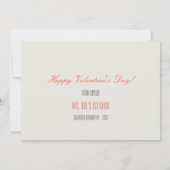 教室バレンタインデー転がシカード 招待状 (裏面)