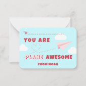 教室バレンタインデー飛行機 素晴らし ノートカード (正面)