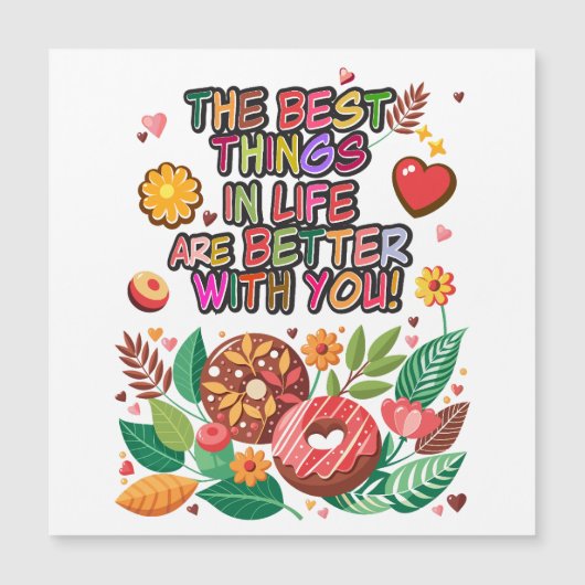 教室バレンタインデーBohoドーナツと花 (正面)