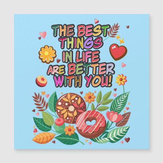 教室バレンタインデーBohoドーナツと花 (正面)