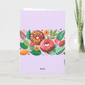 教室バレンタインデーBohoドーナツと花 カード (裏面)