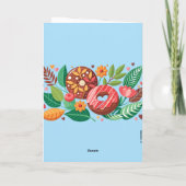 教室バレンタインデーBohoドーナツと花 カード (裏面)