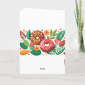 教室バレンタインデーBohoドーナツと花 カード (裏面)