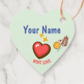 教室バレンタインデーBohoドーナツと花 フェイバータグ (裏面)