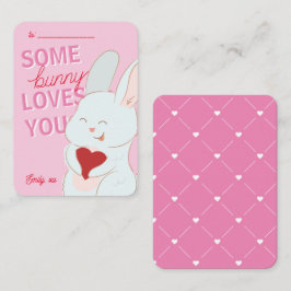教室バレンタインデーBunny Loves You Card ノートカード