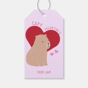 教室バレンタインデーCapybara ギフトタグ