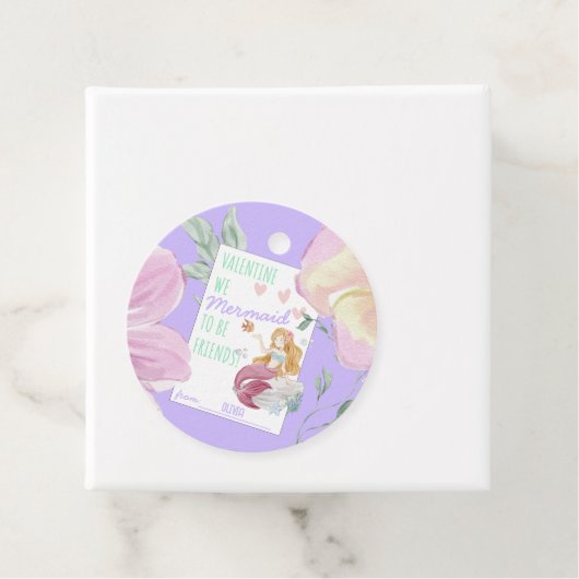 教室バレンタインパーソナライズされたの人魚 フェイバータグ (インサイチュ)