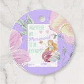 教室バレンタインパーソナライズされたの人魚 フェイバータグ (正面)