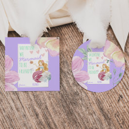 教室バレンタインパーソナライズされたの人魚 フェイバータグ