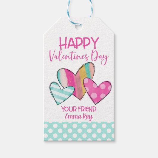 教室バレンタインメッセージカード ギフトタグ (正面)