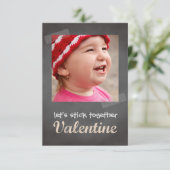 教室バレンタイン交換シャルボードフォトピンク 招待状 (スタンド正面)