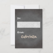 教室バレンタイン交換シャルボードフォトピンク 招待状 (裏面)