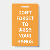 教室パーソナライズされたバスルームのパス先生カード バッジ (裏面)