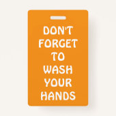 教室パーソナライズされたバスルームのパス先生カード バッジ (裏面)