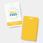 教室パーソナライズされたホールの先生パス バッジ (正面＆裏面)