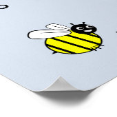 教室ポスター – クラス名ハニーミツバチ&ハイブ ポスター (角)