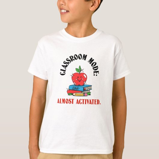 教室モード間もなく起動 キッズTシャツ Tシャツ (正面)