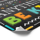 教室先生スクールデコール親切なサイン ポスター (角)