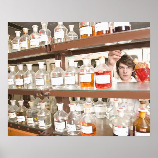 教室内の理科学生 ポスター (正面)