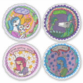 教室報酬お洒落ステッカーシート シール (正面)