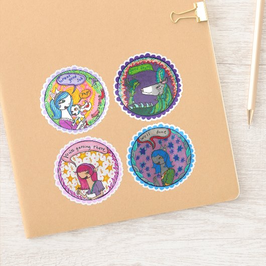 教室報酬お洒落ステッカーシート シール (ノートブック)