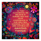 教室感動的引用文サンシャインフローラ ポスター (正面)