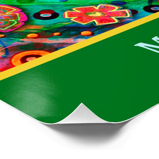 教室感動的引用文パーソナライズされたフローラ ポスター (コーナー)