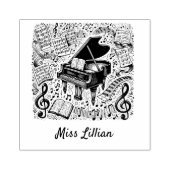 教室教えとレッスン用の音楽ラバースタンプ ラバースタンプ (インプリント)