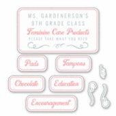 教室期間フェミニンラ気にベル シール (正面)