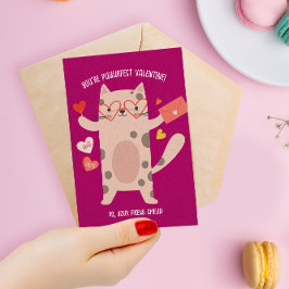 教室用バレンタインデーカード かわいい猫 ノートカード