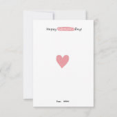 教室用バレンタインデーカード ノートカード (裏面)