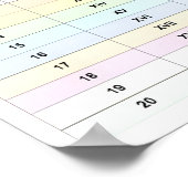 （教室番号1～100）ローマ数字 ポスター (角)