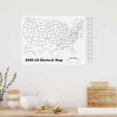 教室統一された州選挙大学マップ ポスター (キッチン)