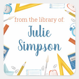 教室蔵書票 スクエアシール