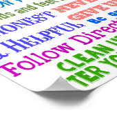 教室規則，先生ギフト，教育ギフト ポスター (角)