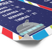 教室誕生日ボードの宇宙テーマ ポスター (角)