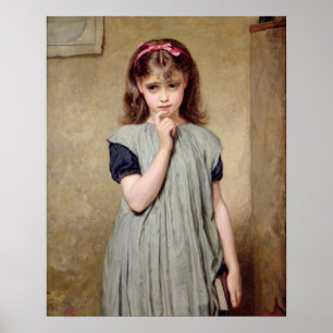 教室1876年の若い女の子(キャンバスの油 ポスター
