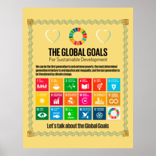 教室＆コミュニティハブのためのグローバル目標メガビジュアル ポスター