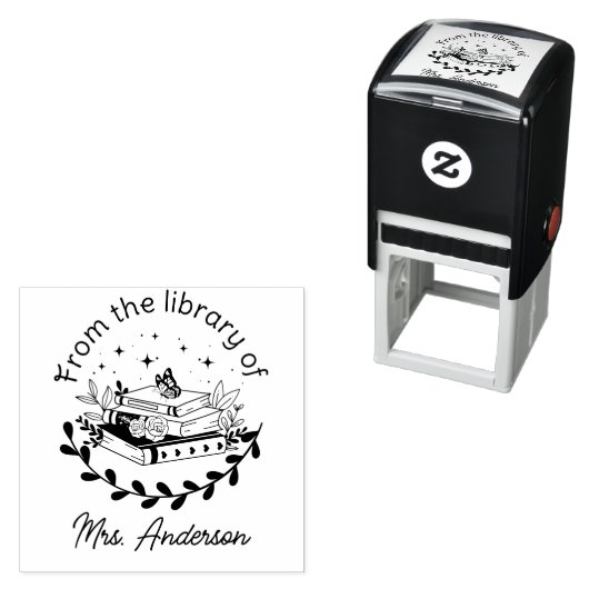 教室「ライブラリから」蔵書票フローラ セルフインキングスタンプ (インサイチュ)