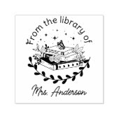 教室「ライブラリから」蔵書票フローラ セルフインキングスタンプ (デザイン)