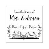 教室「ライブラリから」蔵書票 セルフインキングスタンプ (デザイン)