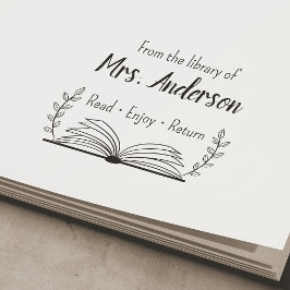 教室「ライブラリから」蔵書票 セルフインキングスタンプ