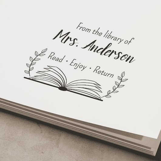 教室「ライブラリから」蔵書票 セルフインキングスタンプ