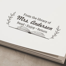 教室「ライブラリから」蔵書票 セルフインキングスタンプ