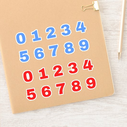 教室（子供）の数値ステッカー シール (ノートブック)