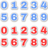 教室（子供）の数値ステッカー シール (正面)