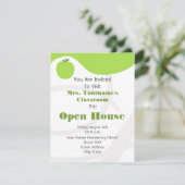 教室/学校オープンハウス-緑のアップル 招待状 (スタンド正面)