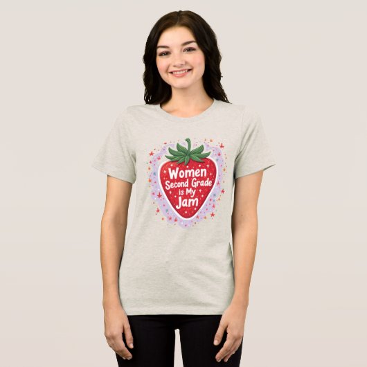 教師おもしろいシャツ | 2年生がジャム トライブレンドTシャツ (正面全面)