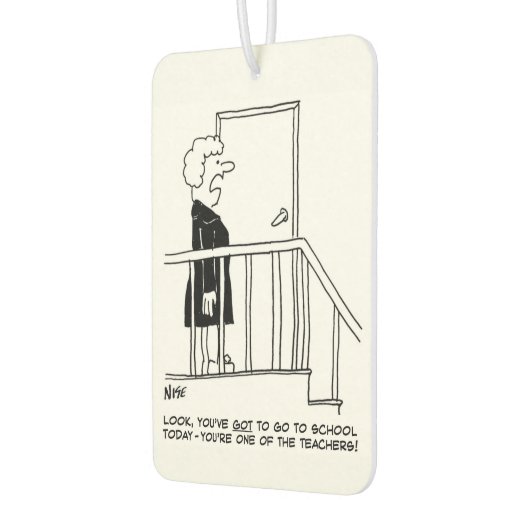 教師が学校に行きたくない カーエアーフレッシュナー (左)